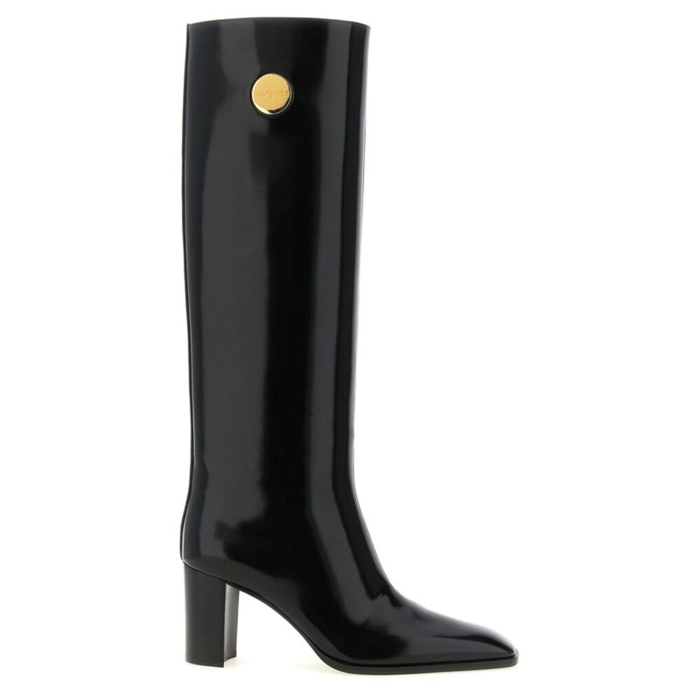 Saint Laurent Black Calfskin Over The Women's Knee